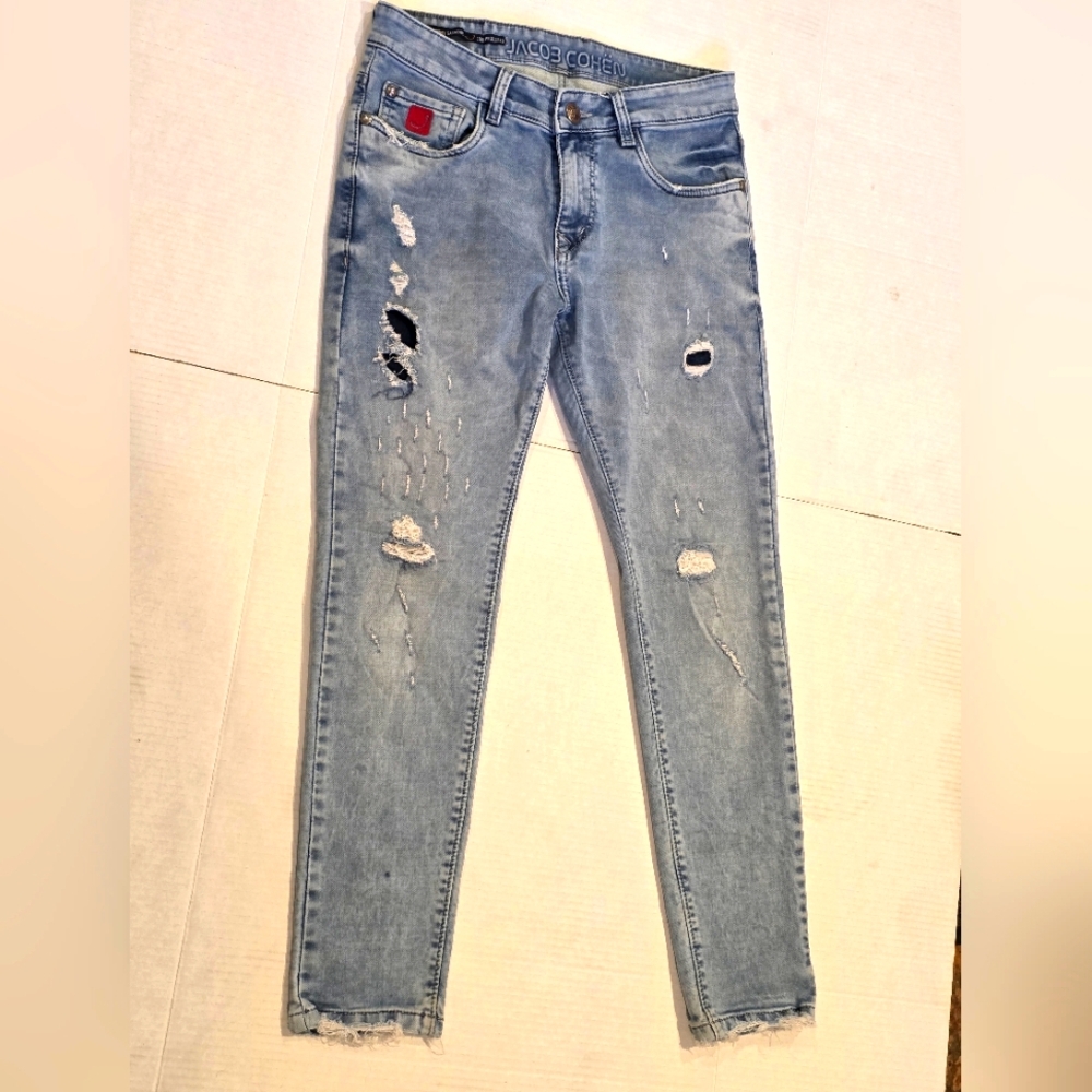 Jacob Cohen Stretch Distressed Jeans Mens 32-27  Womans?? Unisex ??